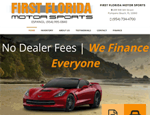 Tablet Screenshot of firstfloridamotors.com
